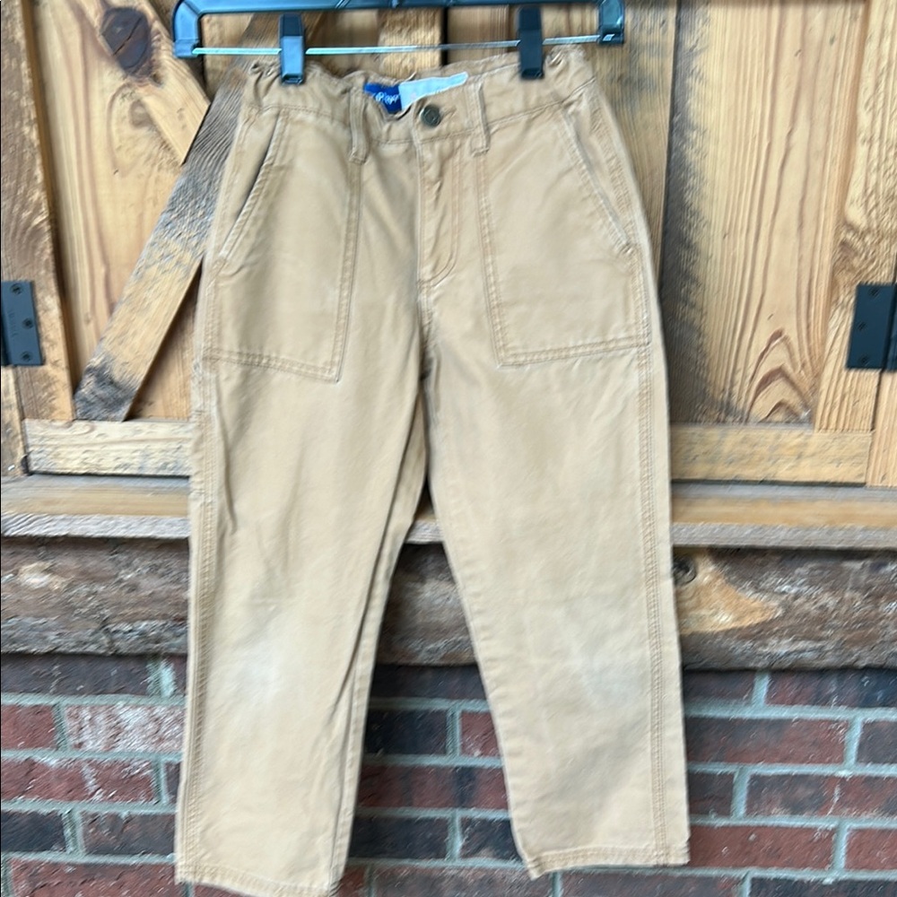 Boys Tan Carpenter pans with Relaxed Straight-Leg Cut